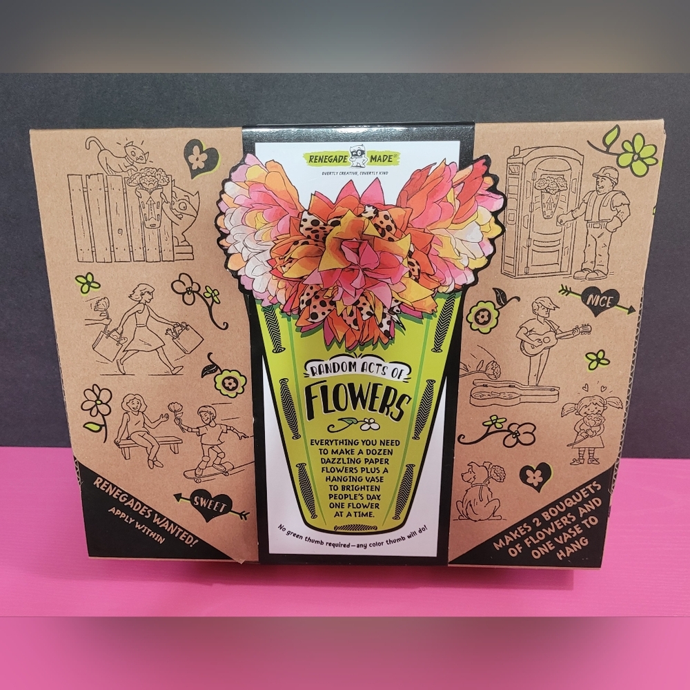Renegade Made 'Random Acts of Flowers' Paper Flower Kit.  New. (0432)